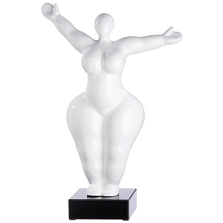 Abstract actual sculpture &quot;Lady Niki&quot; made of polyresin, white glossy