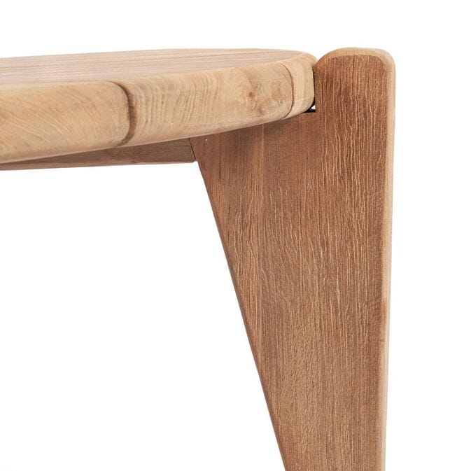 Dreibeiniger Wabi-Sabi Couchtisch "Seseh" aus recyceltem Teakholz (Größe: S) – Bild 10