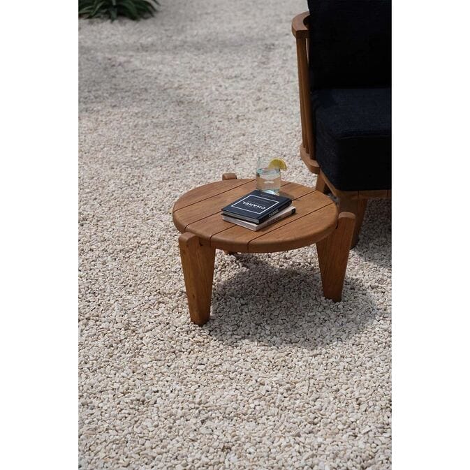 Dreibeiniger Wabi-Sabi Couchtisch "Seseh" aus recyceltem Teakholz (Größe: S) – Bild 3