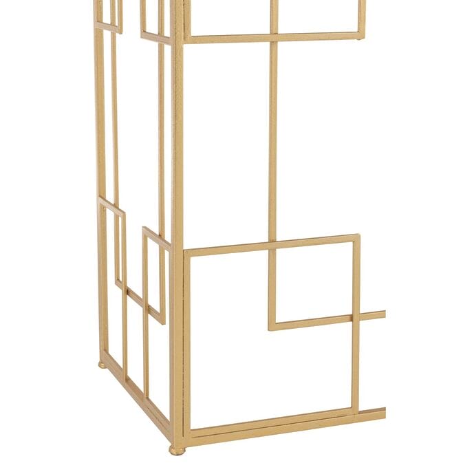J-Line Konsolentisch "Grazia", vergoldete Unterkonstruktion im Art-déco-Stil mit Glasplatte – Bild 5