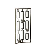 J-Line Elegante Wanddekoration mit Spiegeln & Teelichthaltern aus Metall, klein