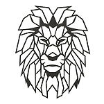J-line metal wall decoration &quot;lion&quot; as a line art, black