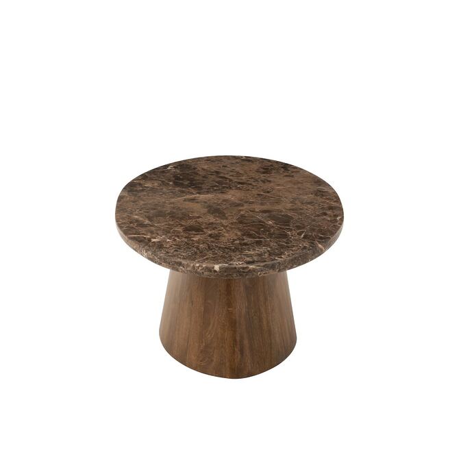J -Line coffee table &quot;Esmeralda&quot; Oval - Marble / Mangoholz - Braun - Figure 3