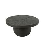 J-line round coffee table &quot;Bol Shanil&quot; in bohem style-wood-black