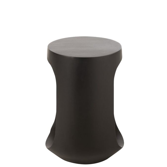 J-Line Minimalistischer Beistelltisch "Pod" aus recyceltem Holz - schwarz – Bild 4
