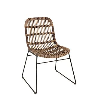 J-line rattan chair &quot;Billie Banana Leaves&quot;-natural product combines with a tropical ambience
