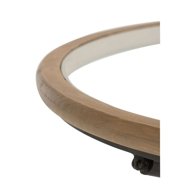 J-Line round coffee table &quot;Mondo&quot; with a wooden-framed table top made of glass-Fig.