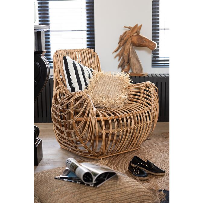 J-Line Cozy rattan armchair &quot;Ana&quot;, handmade network-Figure 8