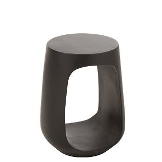 J-Line Minimalistischer Beistelltisch "Pod" aus recyceltem Holz - schwarz