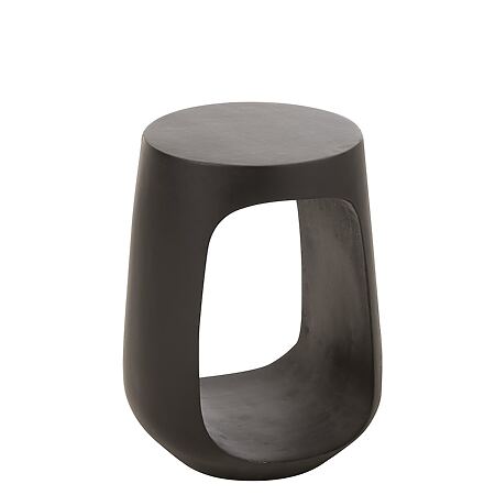 J-Line Minimalistischer Beistelltisch "Pod" aus recyceltem Holz - schwarz