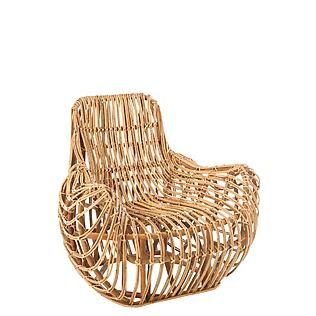 J-Line Cozy rattan armchair &quot;Ana&quot;, handmade network