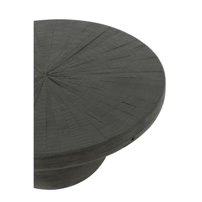 J-line round coffee table &quot;Bol Shanil&quot; in Bohème style-wood-black-picture 3