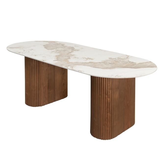 Modern dining table &quot;Urban Chique&quot; made of ceramic plate with marble effect - Figure 3