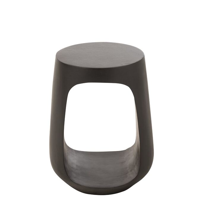 J-Line Minimalistischer Beistelltisch "Pod" aus recyceltem Holz - schwarz – Bild 3
