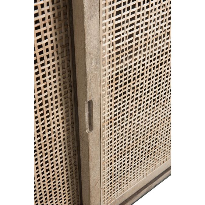 J-Line &quot;Woven Reed&quot; chimped cabinet-3 sliding doors-Mangoholz + reed-Fig. 2