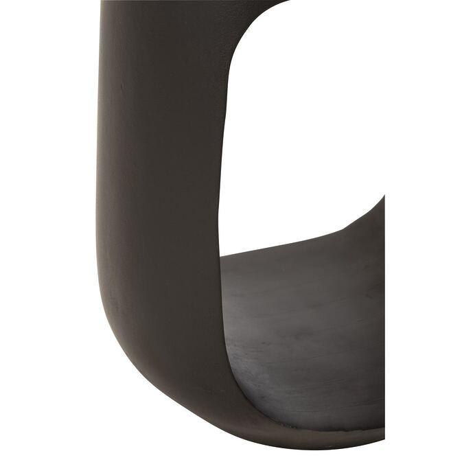 J-Line Minimalistischer Beistelltisch "Pod" aus recyceltem Holz - schwarz – Bild 5