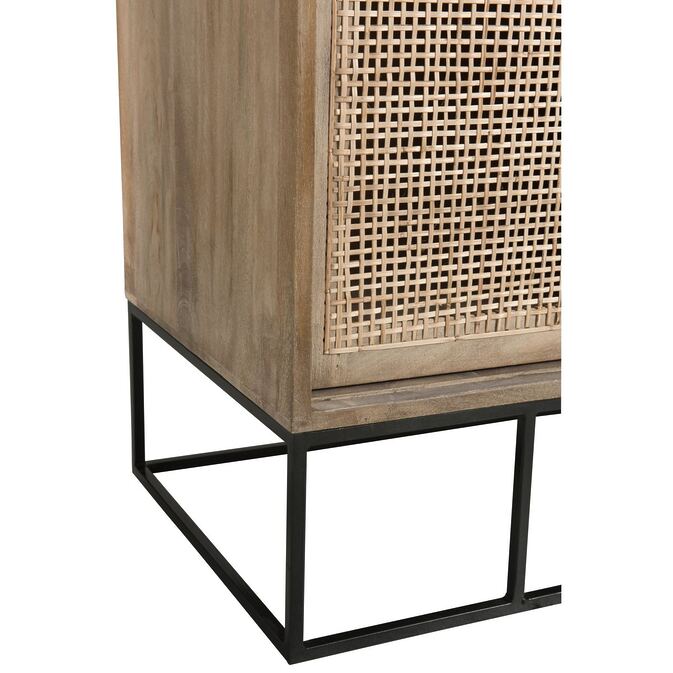 J-Line &quot;Woven Reed&quot; chimped cabinet-3 sliding doors-Mangoholz + reed-Figure 10