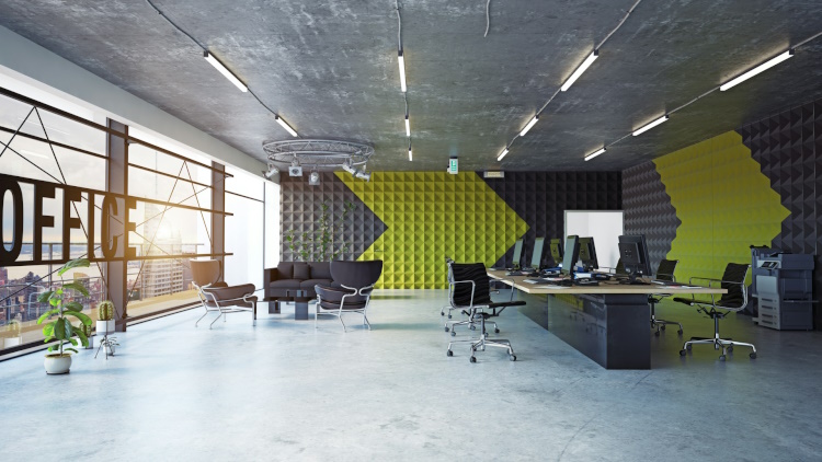 Schallschutz im Büro - Wandabsorber zählen zu den effektivsten Elementen für eine verbesserte Raumakustik.