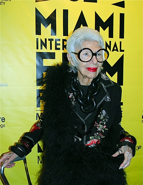 Iris Apfel at a public appearance in the O Cinema (Miami Beach) to present her filmmography &quot;Iris&quot; by Albert Maysles