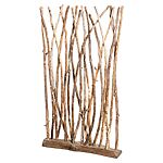 Naturfarbenes Indoor Standrelief "Spazio", skulpturale Holzkunst als Zierobjekt & Raumteiler