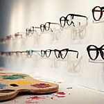 The glasses as a visual trademark in the art world