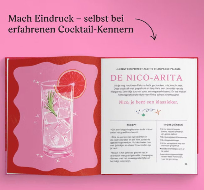 Personalized cocktail book Name-Tini