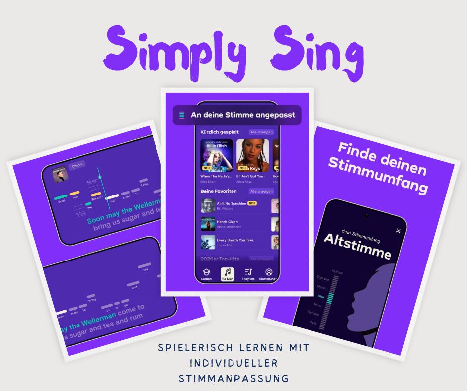 Simply Sing - Spielerisch lernen mit individueller Stimmanpassung