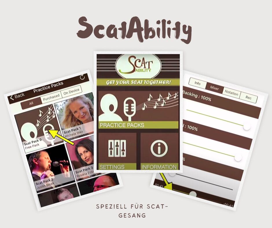 ScatAbility ist ein digitaler Gesangstrainer speziell für Scat-Gesang.