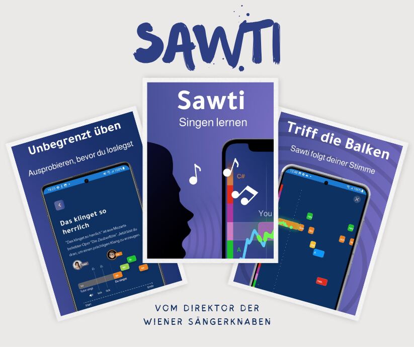 Singen lernen mit Sawti - entwickelt vom Direktor der Wiener Sängerknaben.