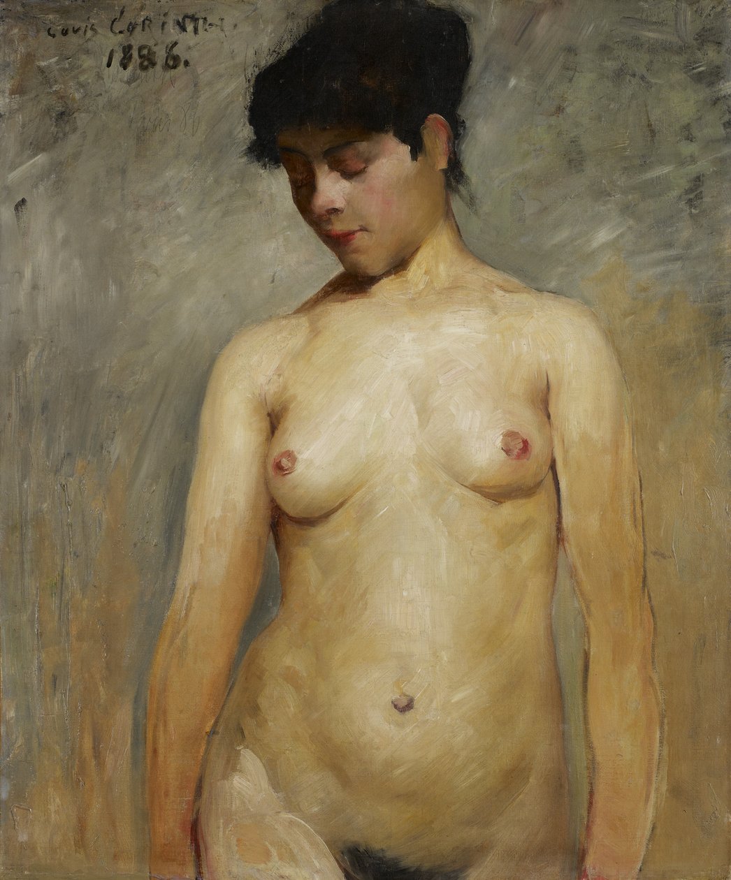 Nacktes Mädchen von Lovis Corinth, Öl auf Leinwand