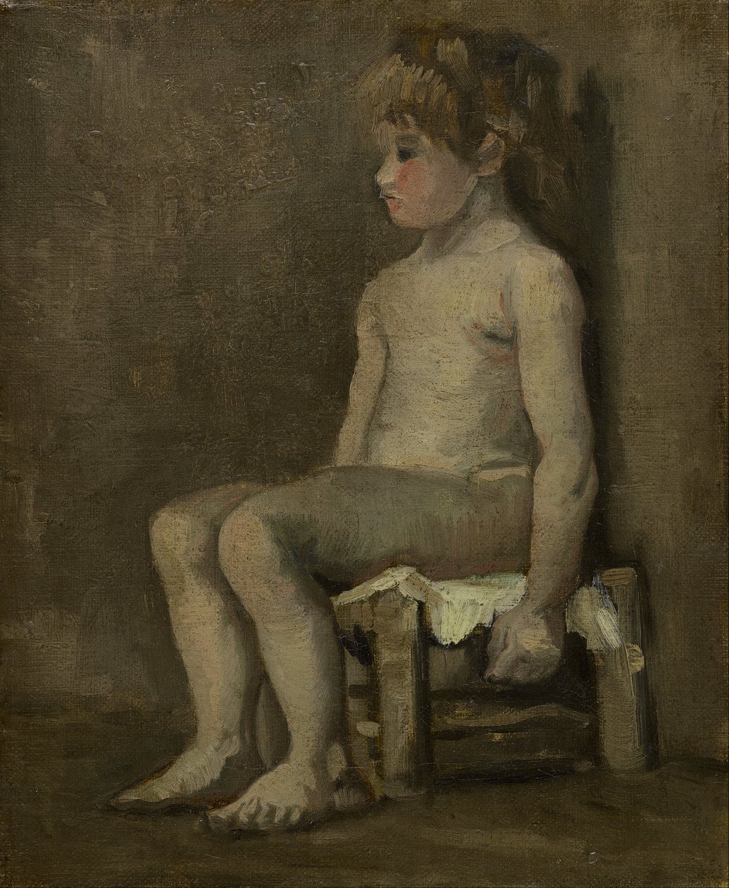 Sitzendes nacktes Mädchen (1886) von Vincent van Gogh