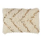 Coussin rectangulaire J-Line « Pearl » en coton (blanc/or)