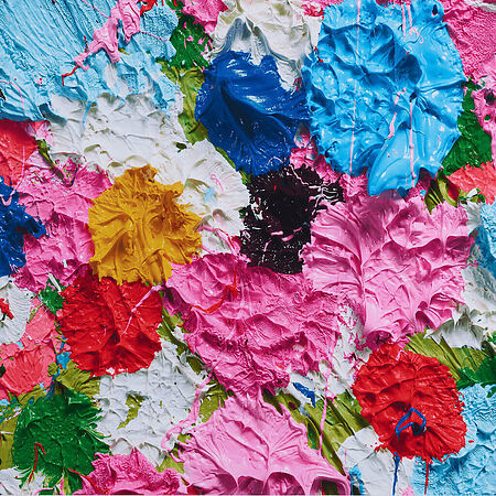Abstract work &quot;Fruitful H8-1&quot; (2020) by Damien Hirst, limited Giclée-Print
