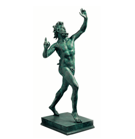 Skulptur "Fauno Danzante aus Pompeji" (Reduktion), Metallguss
