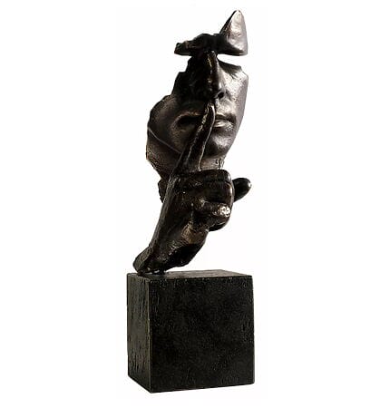 Bronze sculpture &quot;Calm &amp; Silence&quot; by Miguel Guía