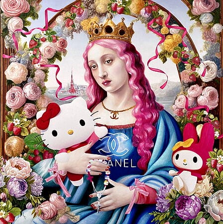 Pop Art Gemälde "Madonna of Sanrio" (2024) von Paolo Pilotti