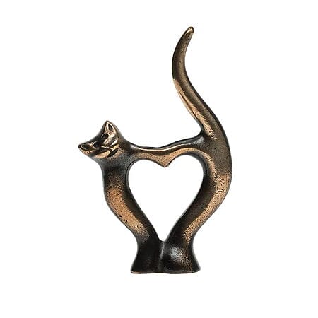 Sculpture en bronze &quot;Heart Cat&quot; par Bernardo Esposto
