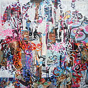 Urban Art Collage "Shoreditch Wall Face 02" (2020) von Tomasz Brynowski