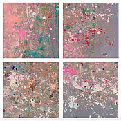 Abstraction in the 4-Set &quot;Where the Land meets the Sea&quot; (2023) by Damien Hirst, limited Giclée print