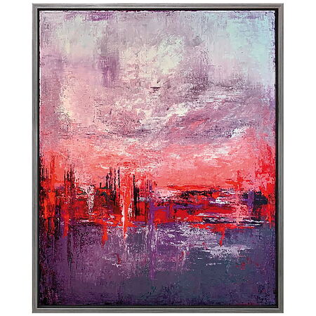 Abstraktes Acrylbild von Constance Renken: "Fire without Sparks" (2022), Unikat auf Leinwand