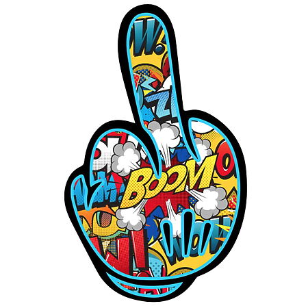 Metallkunst für die Wand "fuck off" (2024) von Cheeky Bunny