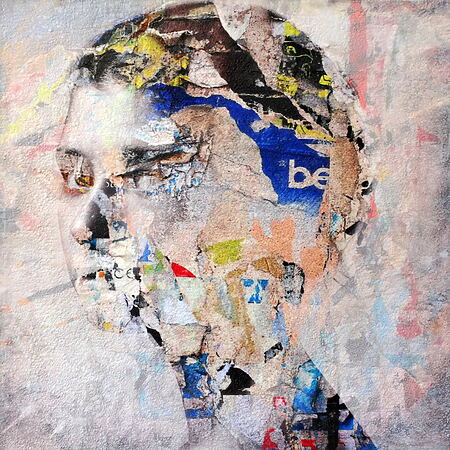 Peinture des médias mixtes &quot;Concrete&quot; (2024) par Karin Vermeer