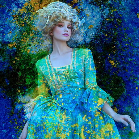 Portrait photography &quot;The Blue Baroque Lady&quot; (2020) by Viet Ha Tran