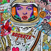 Mixed-Media Gemälde "Lavender Cadet" (2024) von Franko